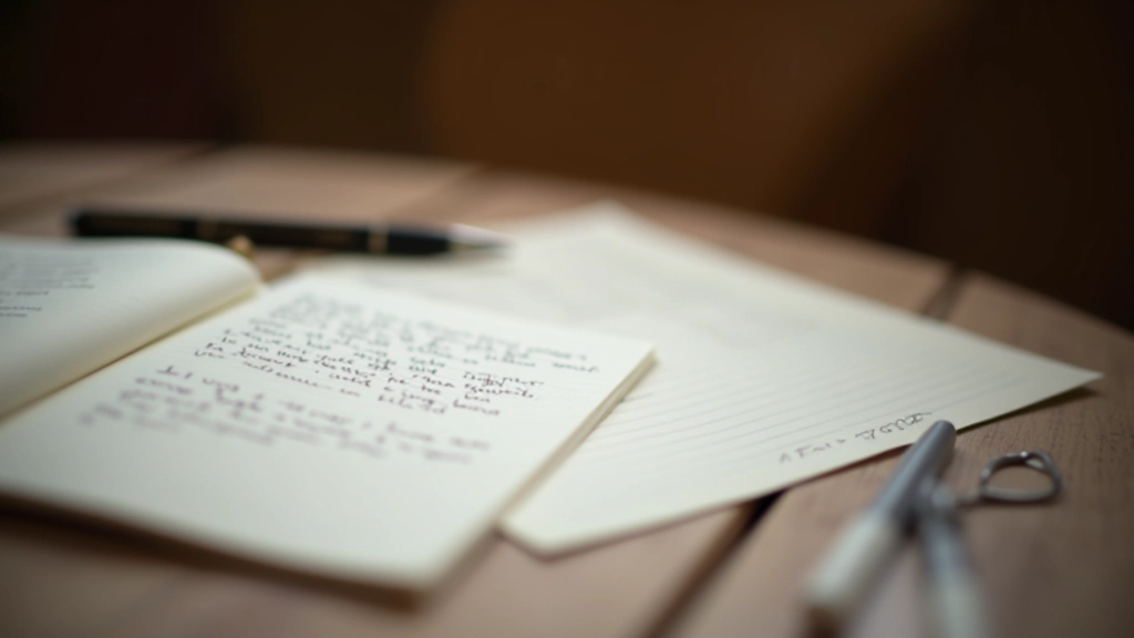 Close-up of handwritten gratitude notes showing personal reflections and positive observations
